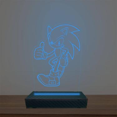Imagem de Luminária Led 3d Sonic Abajur Luxo
