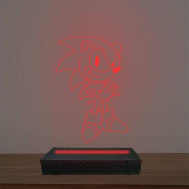 Imagem de Luminária Led 3d Sonic Abajur Luxo