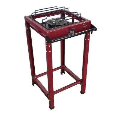 Imagem de Fogão Industrial 1 Boca Master Alta Pressão 8 Caulins Com Pés