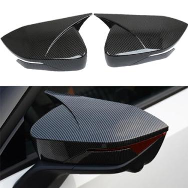 Imagem de LAVIYE Carro ABS Fibra de carbono Espelho Retrovisor Tampa protetora Shell Car-styling, para Changan UNI-V 2020-2022