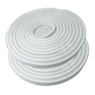 Imagem de WeiLaiKeQi 2 Pces Escova Selo Weatherstripping, Weatherstrip Escova de Isolamento Acústico Tempo Descascamento, Fita de Vedação, para Porta de Guarda-roupas, branco, Tamanho real