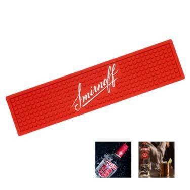 Imagem de Tapete Barman Mat Runner Personalizado Porta Copos e Talheres Pvc 50x12 tapete escorredor de louça