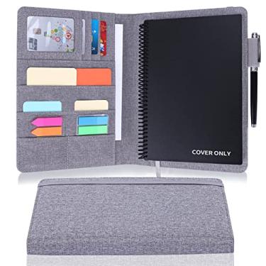 Imagem de Capa de caderno tamanho executivo para Rocketbook A5 22,4 x 15,2 cm, organizador de portfólio impermeável com suporte para caneta e compartimentos para cartões, capa protetora para diários - viagens
