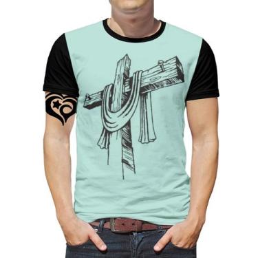 Imagem de Camiseta Jesus Plus Size Gospel Criativa Masculina Roupa Cg - Alemark