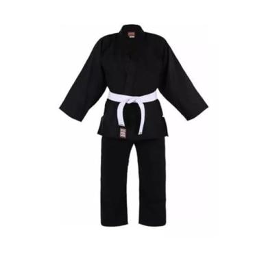 Imagem de Kimono Infantil Reforçado Judo Jiu-Jitsu, Haganah, Preto, M0