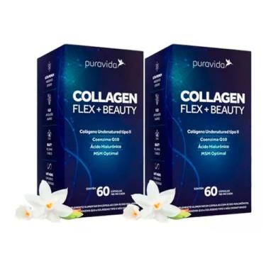 Imagem de 2x Collagen Flex Beauty Pura Vida Colágeno Tipo2/msm/coq10