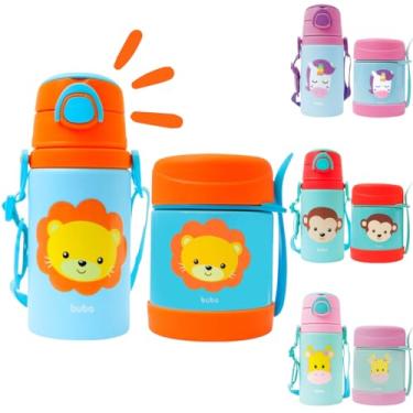 Imagem de Pote Termico + Garrafinha Aluminio Leãozinho Buba