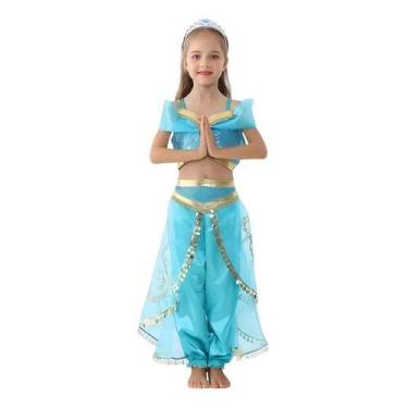 Imagem de Fantasia Infantil Jasmine Odalisca Aladdin Carnaval Halloween - Tuttis