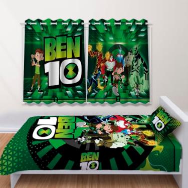 Imagem de Conjunto de Quarto Infantil Jogo de Leçol + Cortina Personagens Ben 10