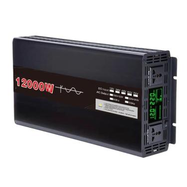 Imagem de 12000W DC 12V/ 24V/ 48V/ 60V/ 72V Pure Sine Wave Inverter Carregador Split Phase Entrada AC Saída 110V/ 220 Conversor de inversor solar de baixa frequência,12v to 220v
