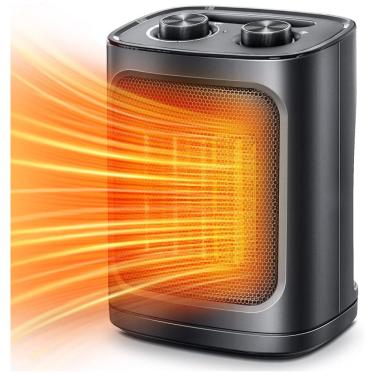 Imagem de Aquecedor Elétrico Portátil Silencioso, 1500W, 110v, KISMILE ZFH006, Preto