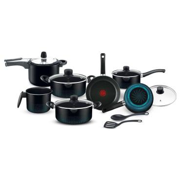 Imagem de Jogo de Panelas Rochedo Smart 9 peças Preto