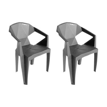 Imagem de Kit 2 Cadeiras New Alegra 3d Preta Preto