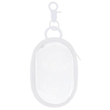 Imagem de Bolsa organizadora de, capa de fone de ouvido com fio | Maleta organizadora de s de dados com mosquetão | Capas transparentes para fones de ouvido portáteis com zíper duplo para USB, fones de ouvido