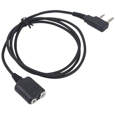 Imagem de Cabo de extensão de microfone UV 5R para Baofeng para Retevis para Kenwood Fone de ouvido de rádio Walkie Talkie de 2 pinos