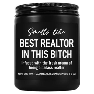 Imagem de Younift Melhor vela de corretor de imóveis, presentes para mulheres, homens, presentes para corretores de imóveis, presentes para corretores de imóveis, presentes engraçados de agradecimento para
