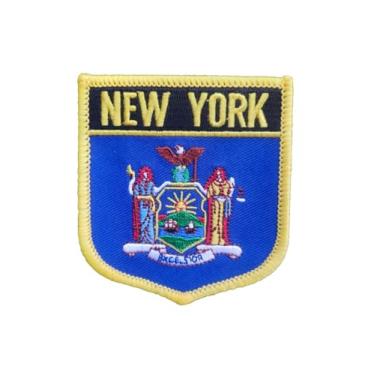 Imagem de Ruoming 1 PÇ Patch de bandeira de Nova York, bordado a ferro ou costurado, tático, militar, bandeira do estado nacional (Nova York)
