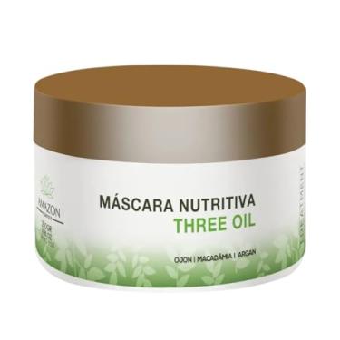 Imagem de Máscara Capilar Three Oil, Tratamento Capilar Proteico Para Nutrição Profunda, Hidrata, Repara Danos e Acrescenta Brilho, Para Cabelos Secos e Danificados, 250g