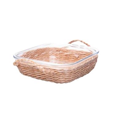 Imagem de WOLFF - Refratário de Vidro Borossilicato Resistente ao Calor com Suporte em Fibra Natural e Alça 21,5cm