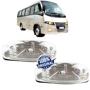 Imagem de 2 Lanterna Ônibus Caminhão Baú Lateral Teto Placa CRISTAL - IAM