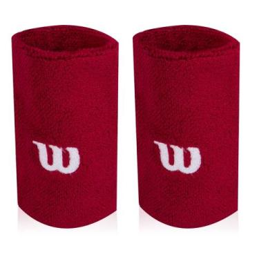 Imagem de Munhequeiras Wilson - Média ou Grande - Unissex Algodão Fitness - Par,