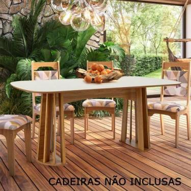 Imagem de Mesa de Jantar 6 Lugares Madeira MDF Retangular Dalla Costa - Dalla Co