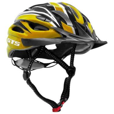Imagem de Capacete Ciclismo GTS Tech com Led Traseiro, G, Amarelo