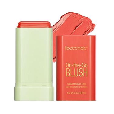 Imagem de Blush em Bastão, Blush Stick Hidratante À Prova D'Água (3 - Coral Orange, Único)