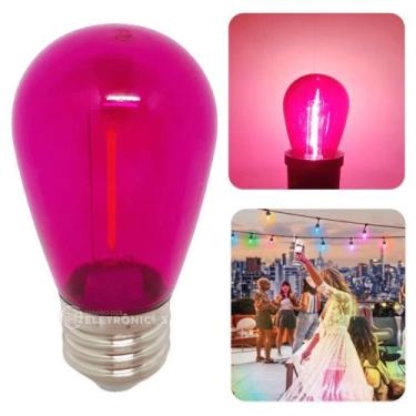 Imagem de Lâmpadas Led Retrô Coloridas Boloinhas 1w S14 110v Abajurs Luminárias 