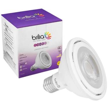 Imagem de Lâmpada Par30 Led 10W 127V E27 3000K Quente Dimerizável - BRILIA