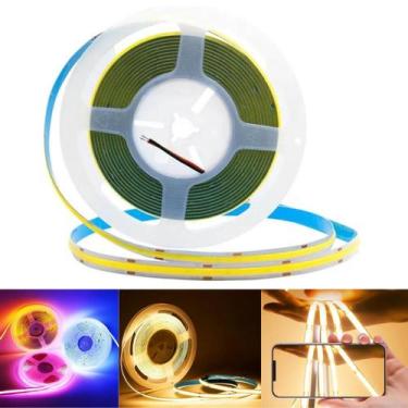 Imagem de Fita De Led Cob Luz Linear Tira Flexível Adesiva De 5M 12V - CBC