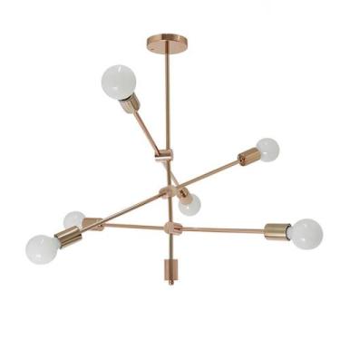 Imagem de Lustre Plafon Sobrepor Led Gemini Acrílico Cristal 40x40 24w Dourado -