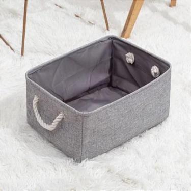 Imagem de Caixa Cesto Organizador Tecido Lona Resistente 41x32x20cm - LORBEN, Ci