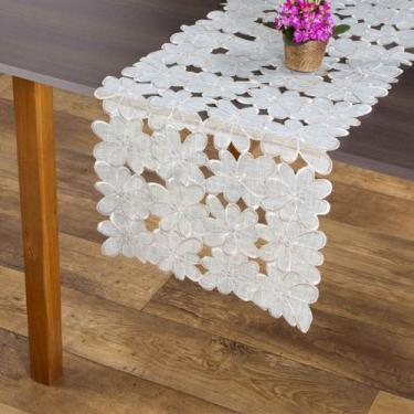 Imagem de Caminho De Mesa Bordado Organdi 40X135Cm Rafimex