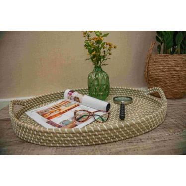Imagem de Bandeja Grande Fibra Natural Seagrass 46X66X10Cm Rafimex