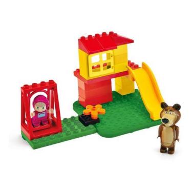 Imagem de Blocos De Montar Masha E O Urso No Parque Com Balanço - Monte Líbano