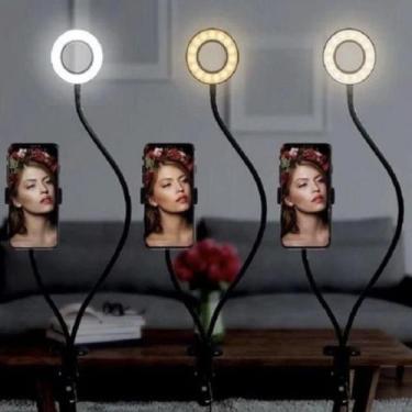 Imagem de Ring Light De Mesa Suporte Articulável Iluminador De Led 6 Polegadas -