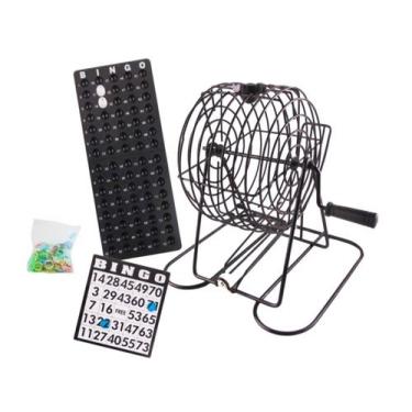 Imagem de Jogo bingo globo metal 75 pedras 18 cartoes e 150 marcadores - Imporie