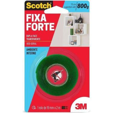 Imagem de Fita Adesiva Dupla Face 19mm X 2m Fixa Forte Interno 3m