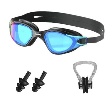 Imagem de Kit Óculos De Natação Gold Sports Lince Demi Mirror HD-Mesh Bag -Clip 