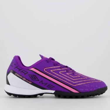 Imagem de Chuteira Umbro Chrome Society Roxa, 42