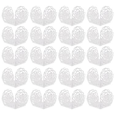 Imagem de NUOBESTY 50 peças de copos de doces de papel de chocolate copos de assar embalagens de trufas forros copos de papel dilatado pequenos copos de cozimento perfeitos para muffins, cupcakes ou mini lanches descartáveis e recicláveis
