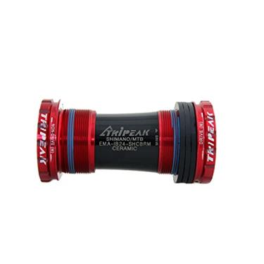 Imagem de TRiPEAK Suporte inferior BSA/ITA/C60/CR1/T47, com rolamentos de cerâmica para pedaleiros SHIMANO Hollowtech II Road/Mtb de 24 mm, BB rosqueado compatível com TREK, GIANT, ESPECIALIZADO, CANYON,