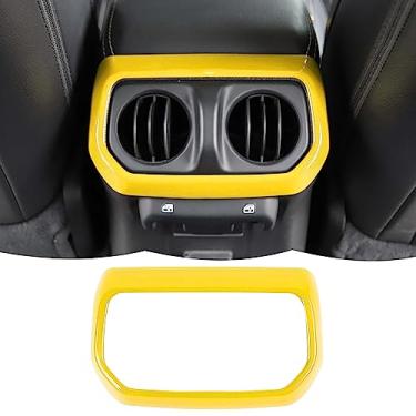 Imagem de RT-TCZ Painel de ventilação de saída de ar condicionado traseiro acabamento moldura decoração acessórios interiores para Jeep Wrangler JL JLU e Gladiator JT 2018-2023, amarelo