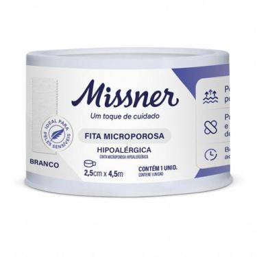 Imagem de Fita Microporosa Branca 2,5cm X 4,5m - Missner (6 Unid)