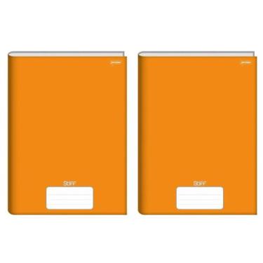 Imagem de Kit com 2 Cadernos Brochurão 96F Laranja Jandaia