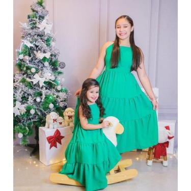 Imagem de Vestido Infantil Longo Verde - Fioresbella, Verde, 4