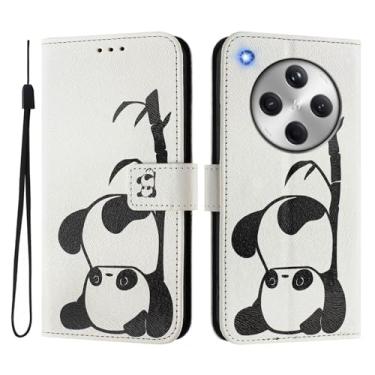 Imagem de Capa carteira para Oppo Find X8, 3 compartimentos para cartão, 1 compartimento para dinheiro, capa flip de couro PU com padrão fofo, capa com fivela magnética à prova de choque, compatível com sem fio