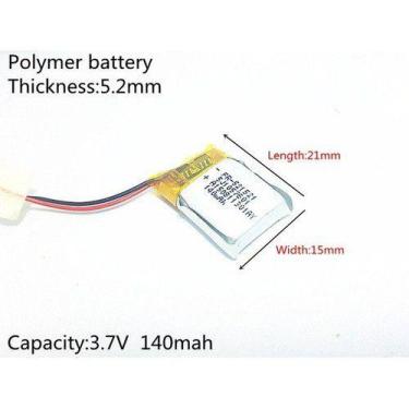 Imagem de Bateria  3,7v  140mah 5,2mm X 15mm X 21mm  521521 - KMIG