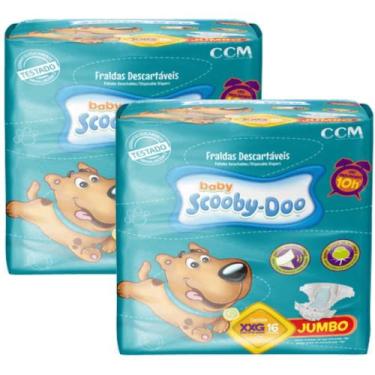 Imagem de Kit 2 PCT Fralda Descartável Scooby Doo Jumbo Todos Os Tamanho-(P)(M)(
